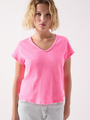 American Vintage Sonoma T-paita V-kaula-aukolla | Pink