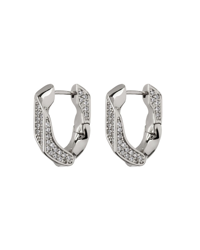 Luv AJ  The Pav&eacute; Cuban Link Hoops korvarenkaat | Silver